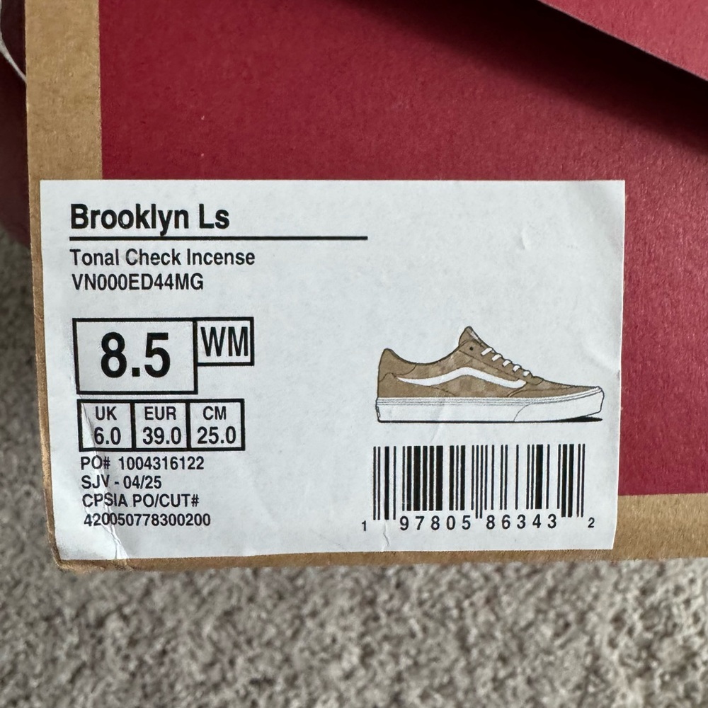 Vans Tan Checkerboard Women’s Shoes - Picture 4 of 6